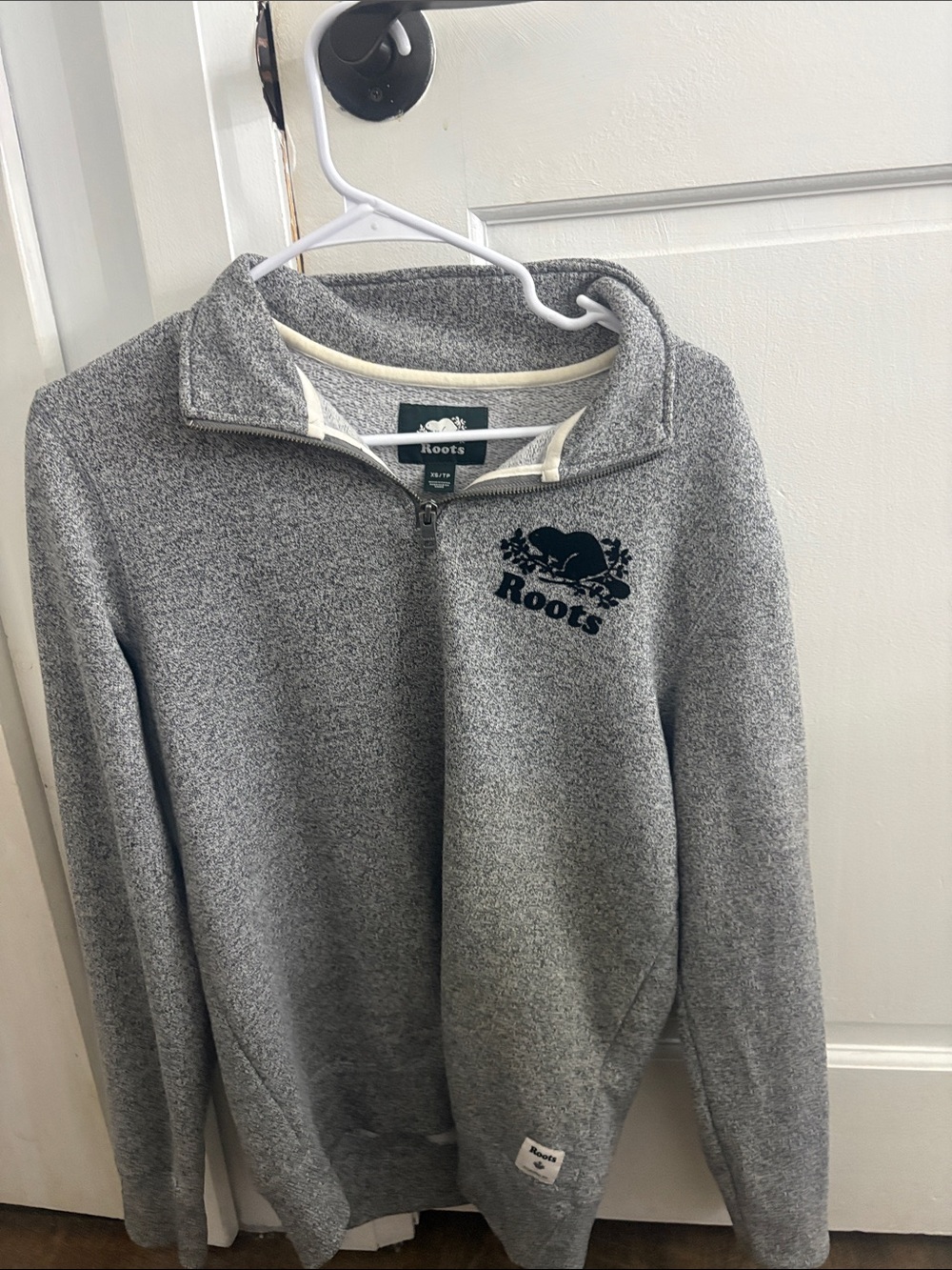 Roots Men's Heather Grey Half-Zip Pullover